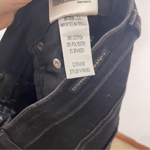 Citizens of Humanity Black High Rise Rocket Distressed Skinny Jeans - Picture 8 of 8